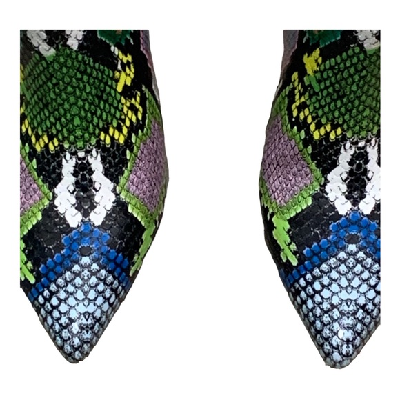Steve Madden Womens Valiant multi snake  Pointed Toe Ankle Boots Shoes 7.5 - Picture 5 of 13